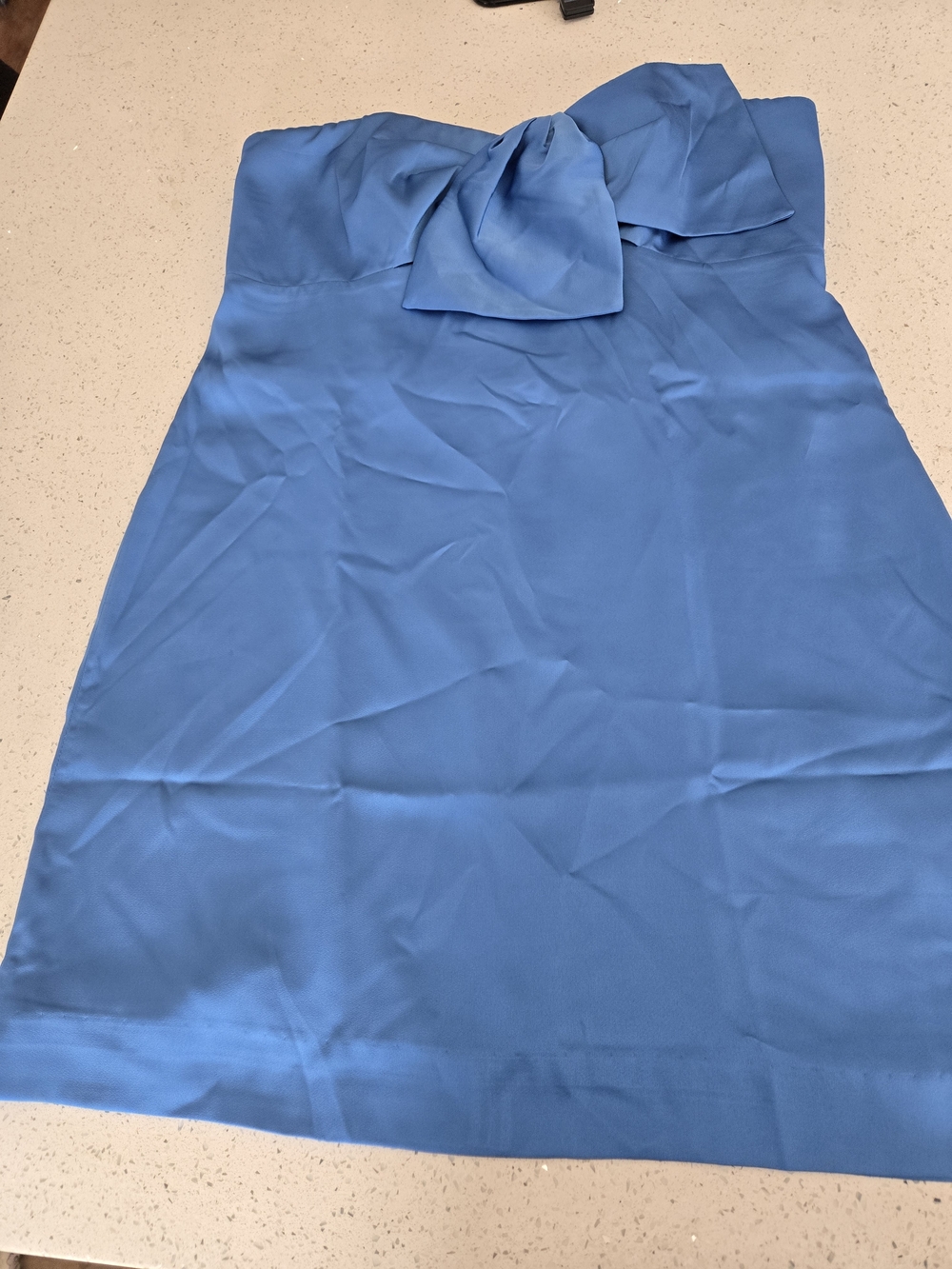 Lilly Pulitzer Strapless Blue Bow-Accent Dress